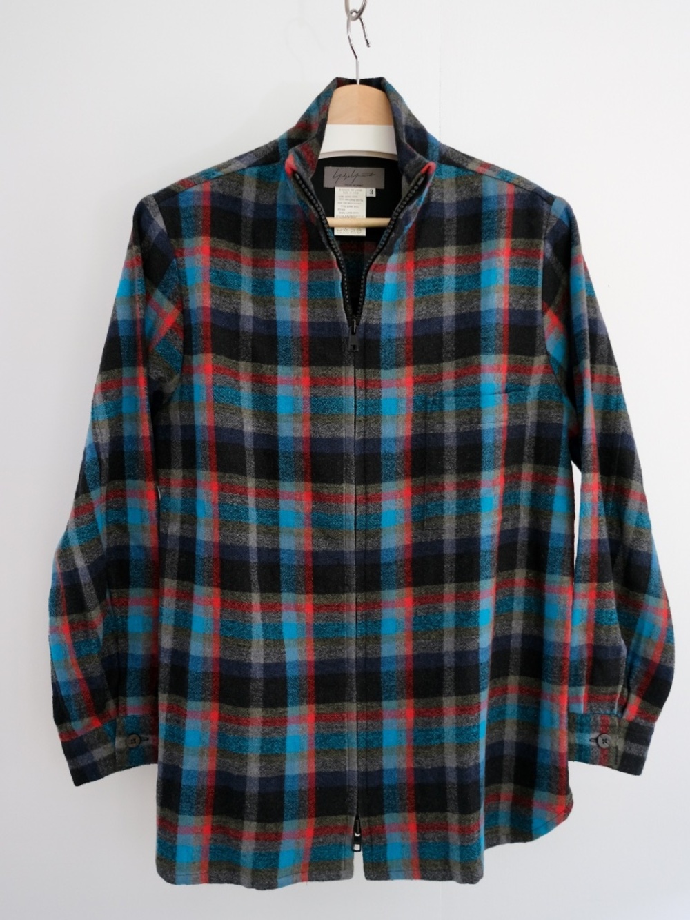 Yohji Yamamoto Pour Homme Wool Flannel Dual-Zip Overshirt (AW02, Tag 3, Japan)